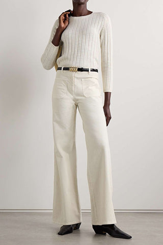 Silhouette Patched Pocket Straight Leg Pants