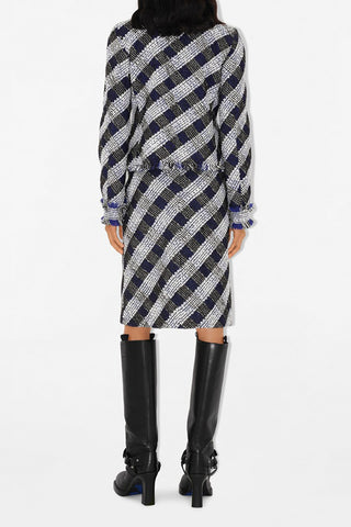 Pre Order Cropped Check Tweed Jacket & Skirt Set