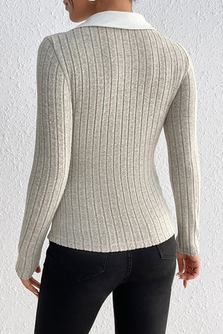 Pullover Long Sleeve V-neck Knitted Bottoming Shirt