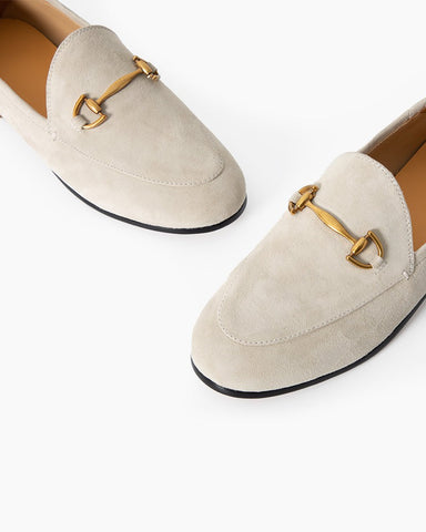 Alina Urban Elegance Suede Flat Loafers