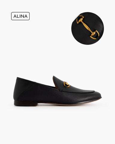 Alina Sleek and Sophisticated Leather Flat Loafers