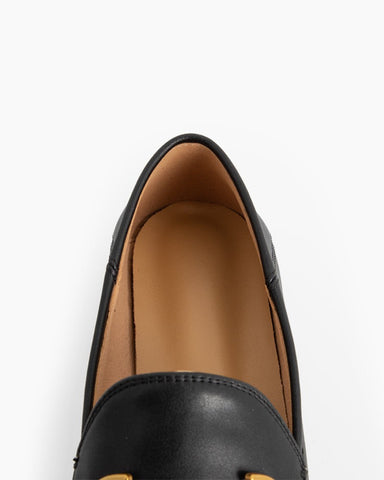 Alina Sleek and Sophisticated Leather Flat Loafers