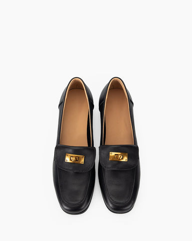 Retro Fold-Tongue Effortless Loafers