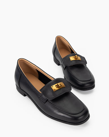 Retro Fold-Tongue Effortless Loafers