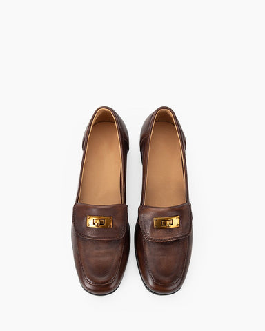 Retro Fold-Tongue Effortless Loafers