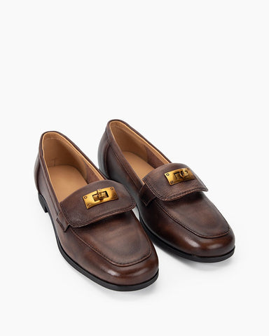 Retro Fold-Tongue Effortless Loafers