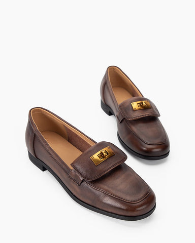 Retro Fold-Tongue Effortless Loafers