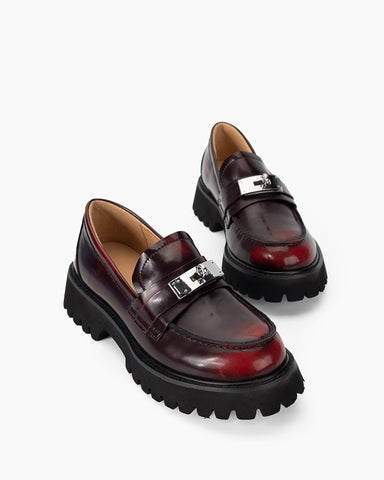 Lock Modern Elegance Chic Platform Loafers