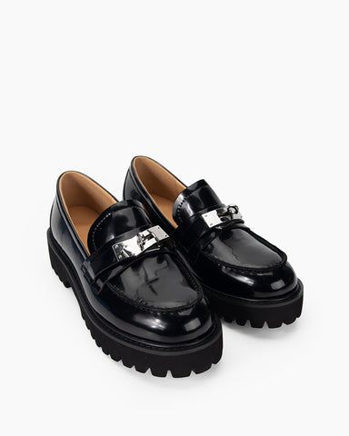 Lock Modern Elegance Chic Platform Loafers