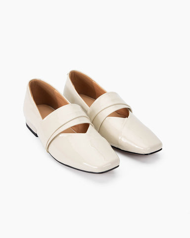 French Elegance Exquisite Hollow Design Leather Loafers