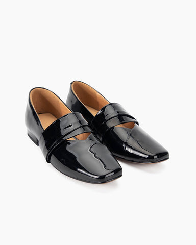 French Elegance Exquisite Hollow Design Leather Loafers