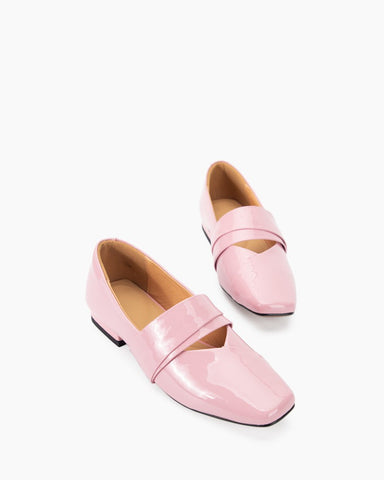 French Elegance Exquisite Hollow Design Leather Loafers