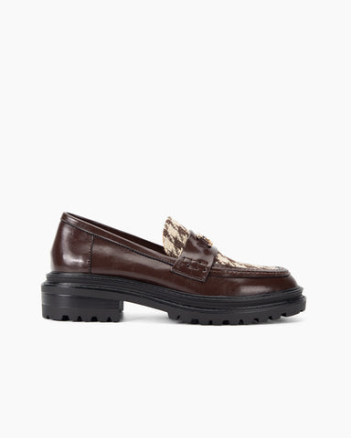 Houndstooth Comfortable Pattern Platform Loafers