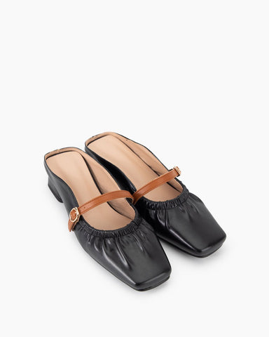 Genuine-Leather-Low-Heel-Toe-Mule-Sandals