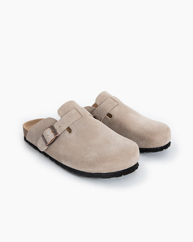 Suede Casual Adjustable Strap Clogs Mules