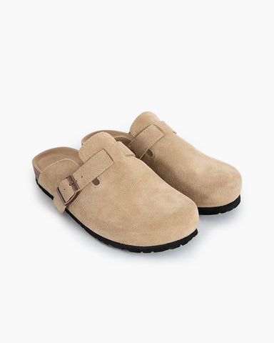 Suede Casual Adjustable Strap Clogs Mules