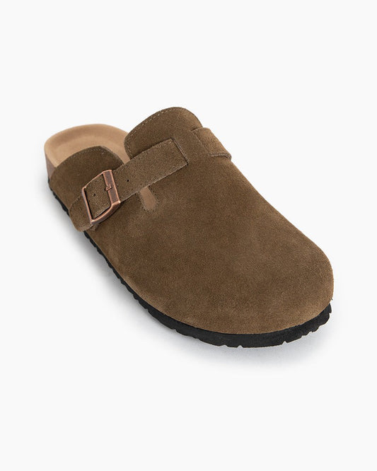 Suede Casual Adjustable Strap Clogs Mules