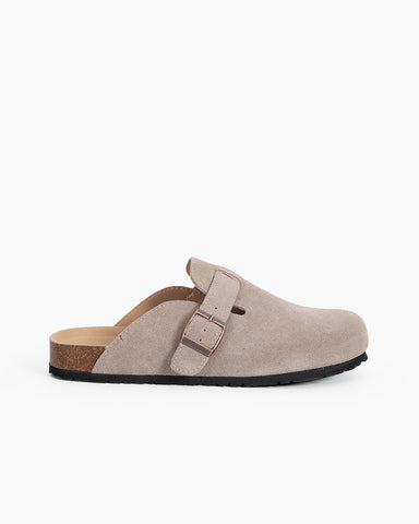 Suede Casual Adjustable Strap Clogs Mules