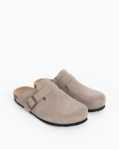 Suede Casual Adjustable Strap Clogs Mules