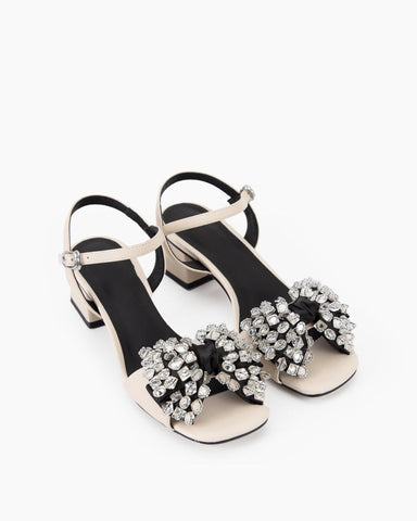 Rhinestone-Bow-Buckle-Mid-Heel-Sandals