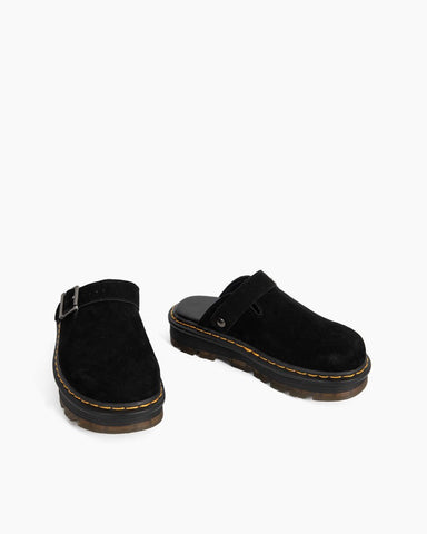 Suede Casual Slingback Platform Clogs Mules