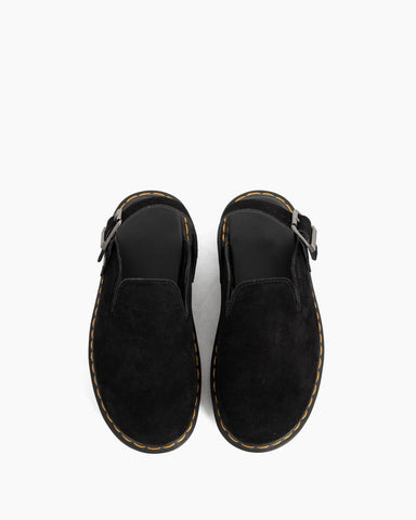 Suede Casual Slingback Platform Clogs Mules