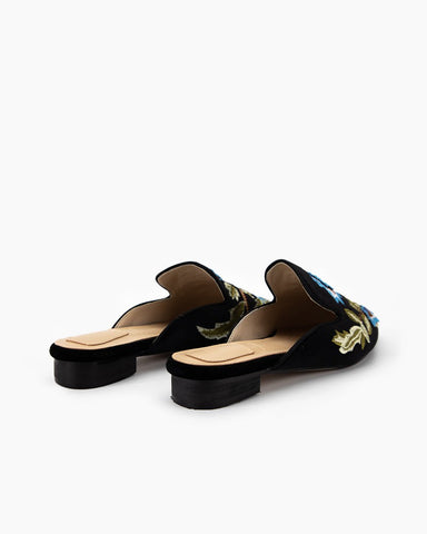 Embroidery Mule Flats