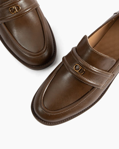 Comfortable Lug-Sole Leather Loafers