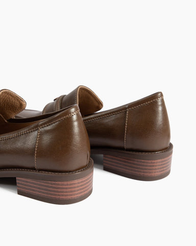 Comfortable Lug-Sole Leather Loafers