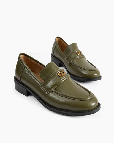 Comfortable Lug-Sole Leather Loafers