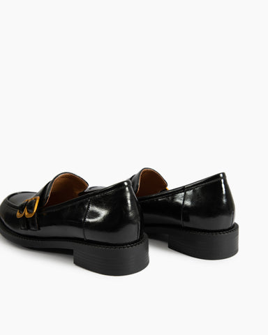 Adjustable Strap Soft Leather Falt Loafers