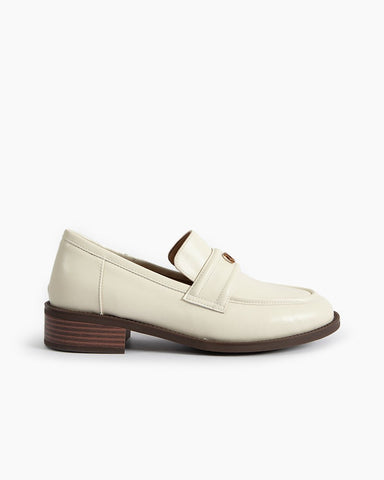 Comfortable Lug-Sole Leather Loafers