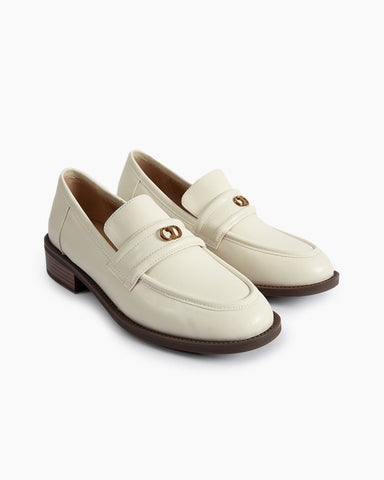 Comfortable Lug-Sole Leather Loafers