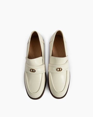 Comfortable Lug-Sole Leather Loafers