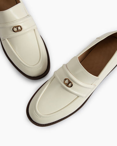 Comfortable Lug-Sole Leather Loafers