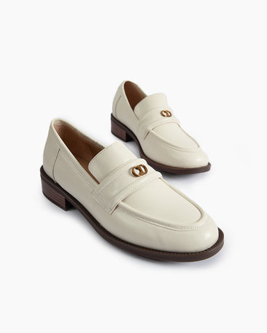 Comfortable Lug-Sole Leather Loafers