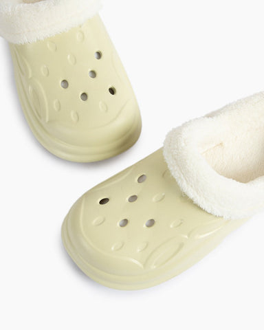 Winter Indoor Non-slip Warm Thick-soled Hole cotton Slippers