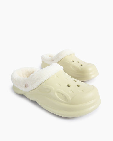 Winter Indoor Non-slip Warm Thick-soled Hole cotton Slippers