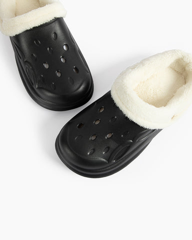 Winter Indoor Non-slip Warm Thick-soled Hole cotton Slippers