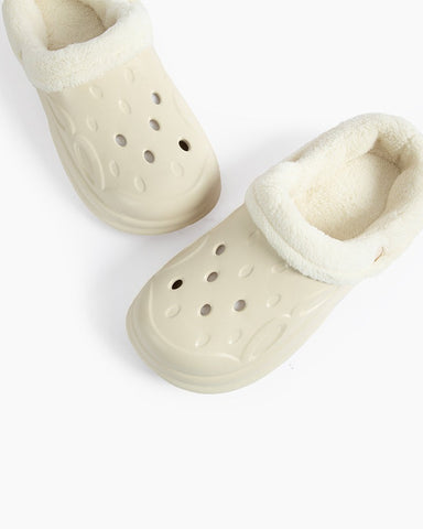 Winter Indoor Non-slip Warm Thick-soled Hole cotton Slippers