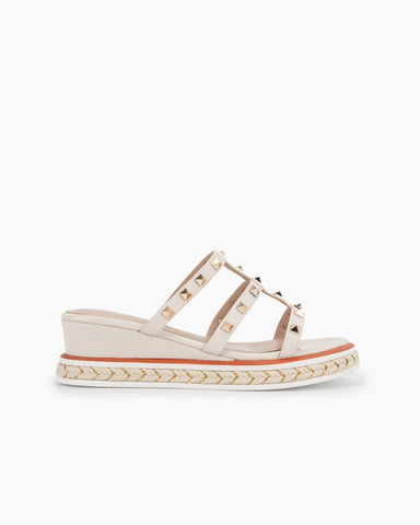 Espadrille Wedges Slides Rivets Sandals