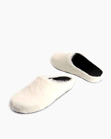 Designer Real Fur Slides Clogs Mules Flat Luxury Slippers