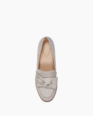 [Pre-Order] Low-heeled Round-toe Bow Loafers