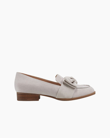 [Pre-Order] Low-heeled Round-toe Bow Loafers