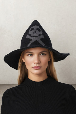 Halloween Skull-patterned Knitted Wool Hat