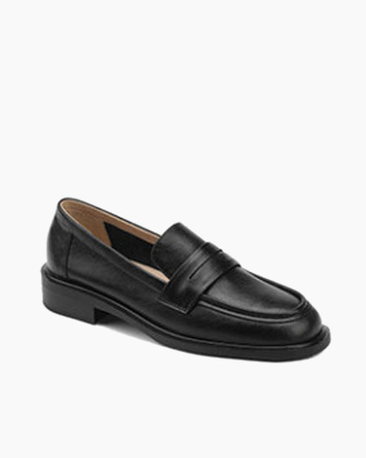 Timeless Comfortable Penny Chunky Heel Loafers