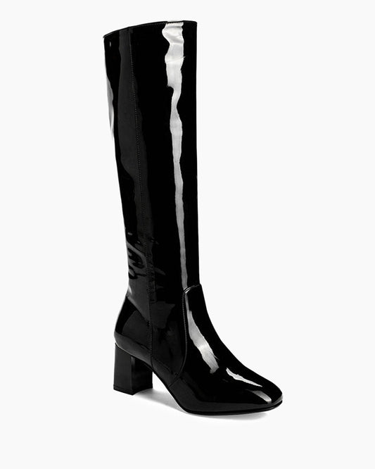 Patent Leather Knee High Long boots