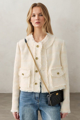 Round Neck French Tweed Jacket