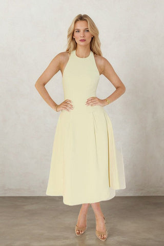 Timeless Grace Sleeveless Solid Maxi Dress