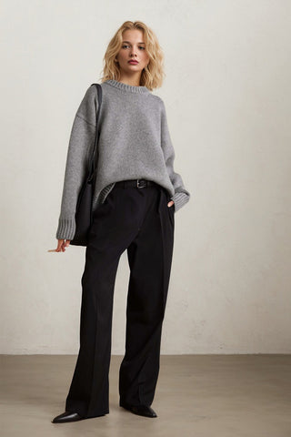 Casual Crew Neck Thicken Wool Sweater